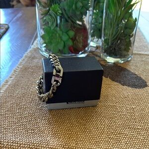 Montana Silversmiths silver Bracelet Chunky Beaded Heavy link Design